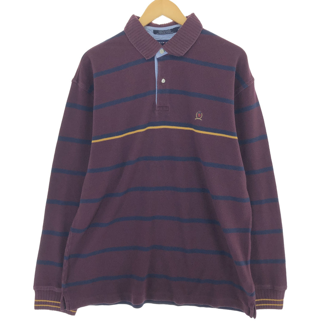 Tommy Hilfiger TOMMY HILFIGER Long Sleeve Striped Polo Shirt Men's XL /eaa486994