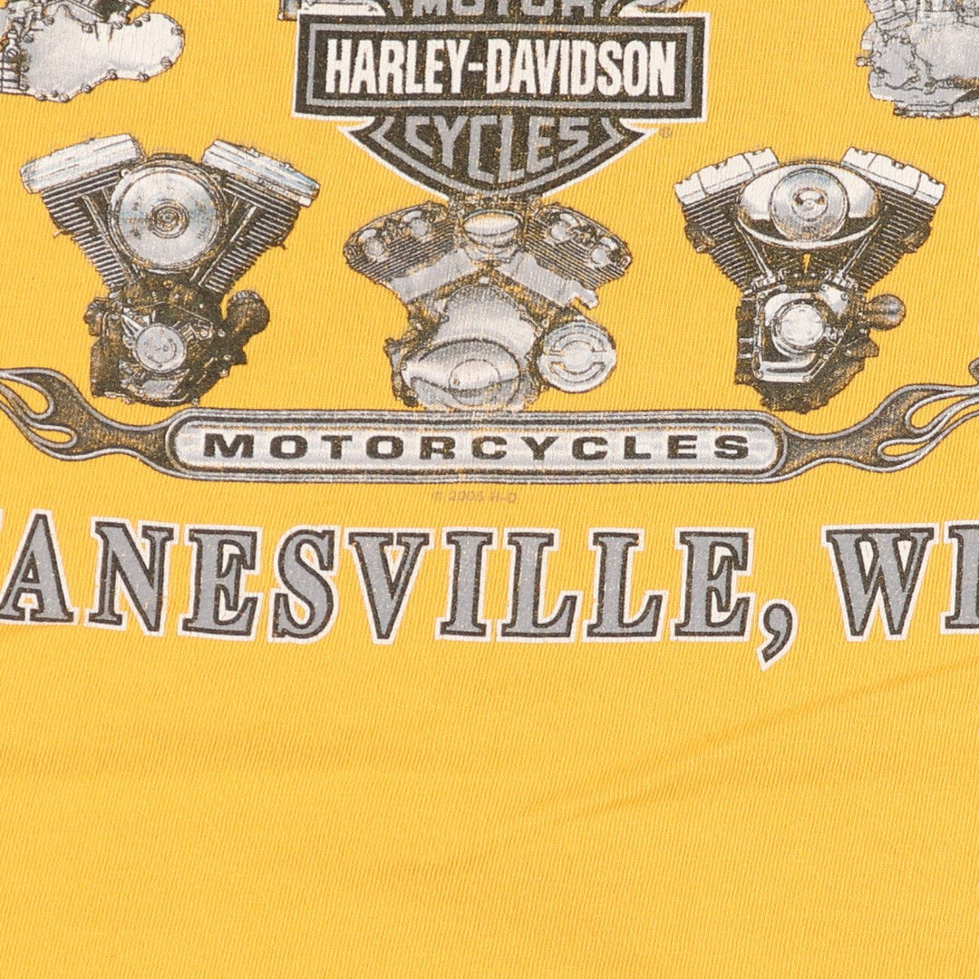 00'S Harley-Davidson Motorcycle Bike T-shirt Made in USA Men's XL /eaa487019