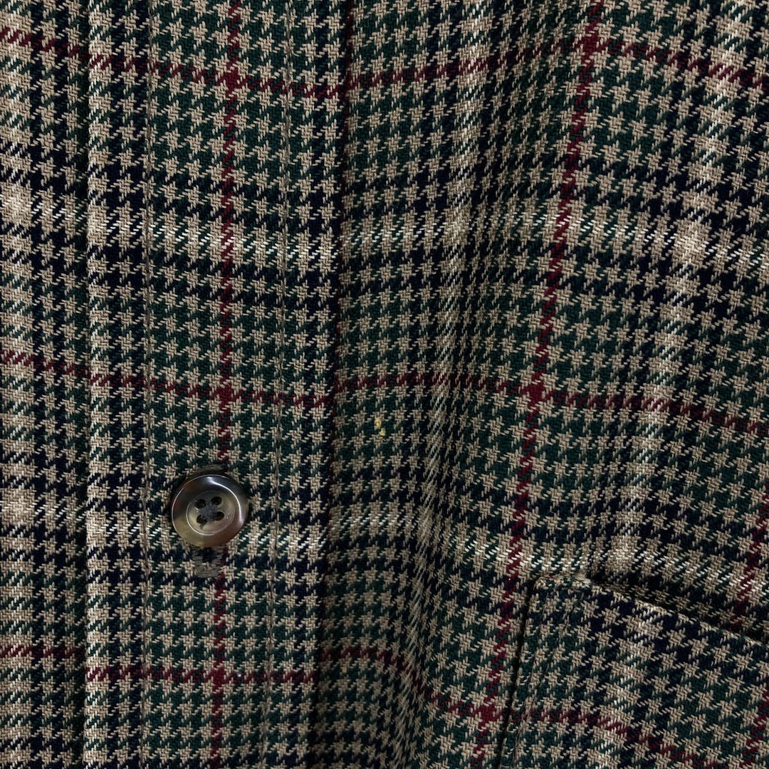 Pendleton Houndstooth Pattern Wool Button-Down Shirt, Men's Size L / eaa487107