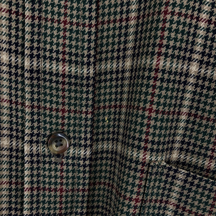 Pendleton Houndstooth Pattern Wool Button-Down Shirt, Men's Size L / eaa487107