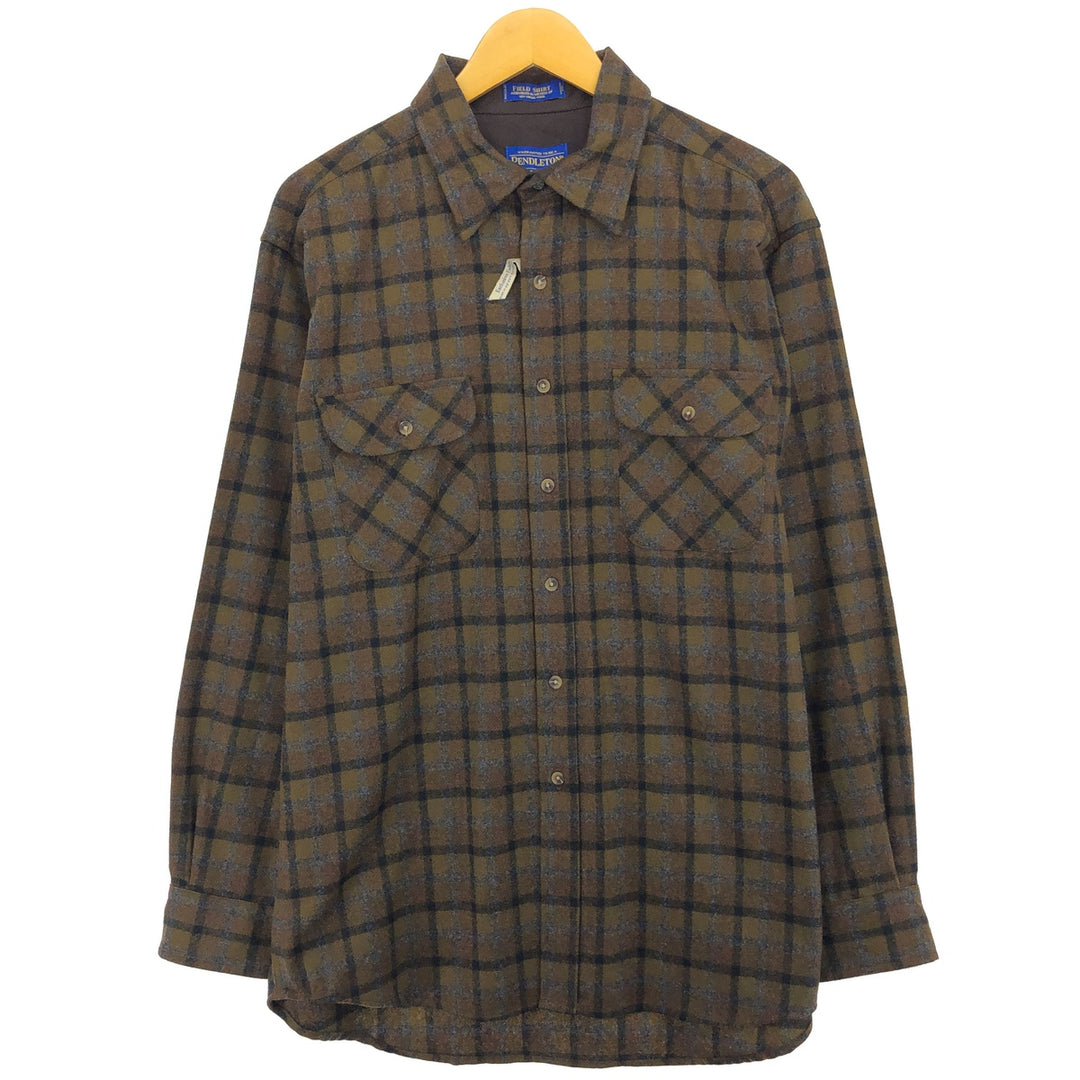 DEADSTOCK Deadstock Pendleton Check Pattern Wool Shirt Men's Size L /eaa487111