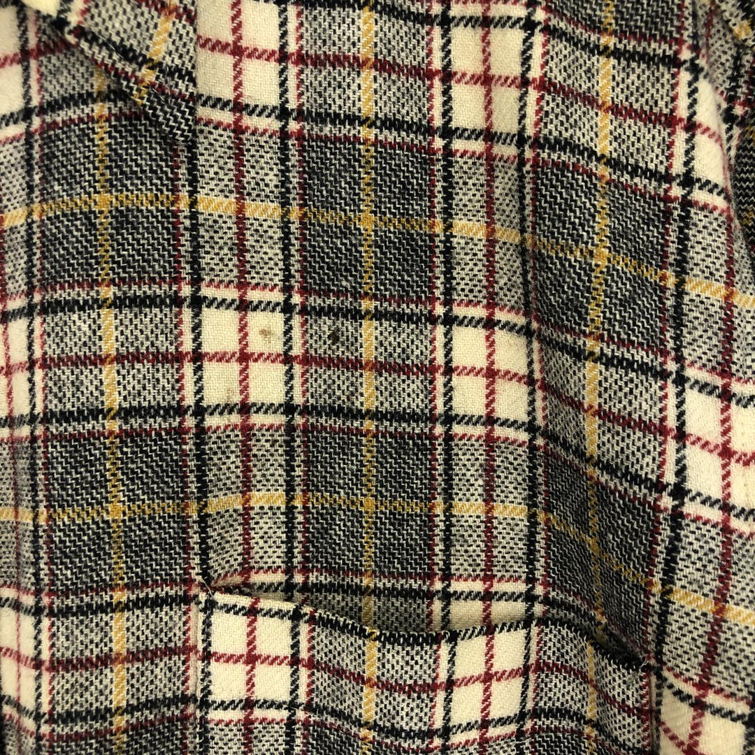 70'S Pendleton Check Pattern Wool Shirt Made in USA Men's L Size Vintage /eaa487115