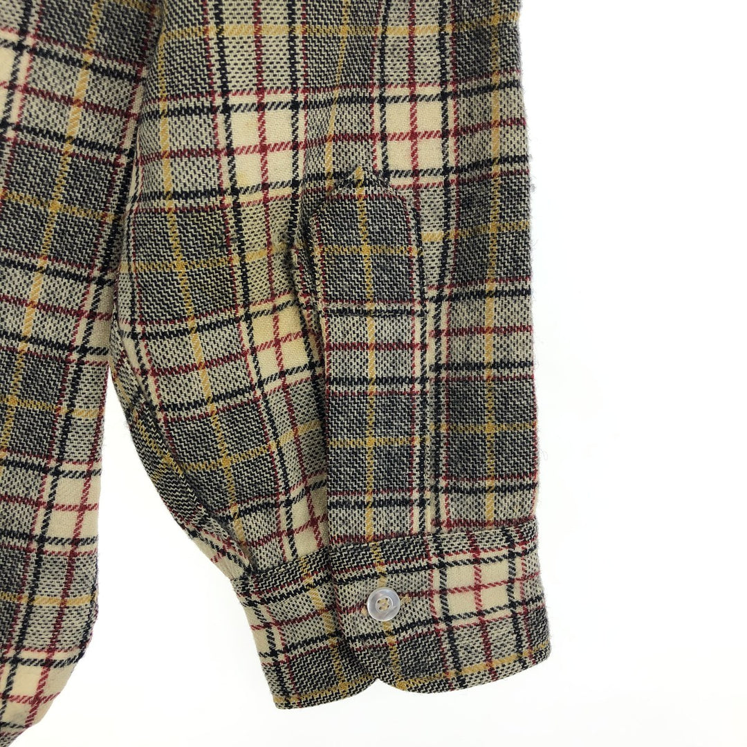 70'S Pendleton Check Pattern Wool Shirt Made in USA Men's L Size Vintage /eaa487115