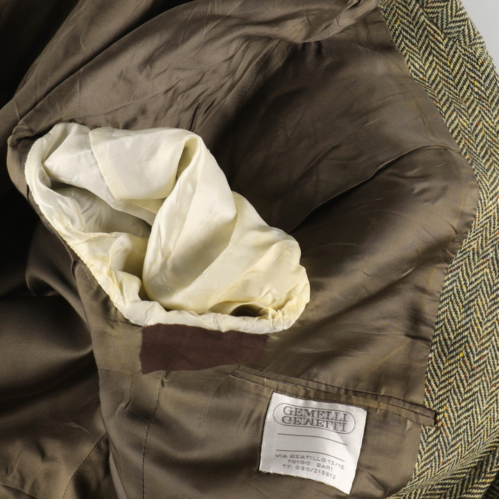 Burberry's Herringbone Wool Tailored Jacket Made in Italy Men's XL / eaa487140