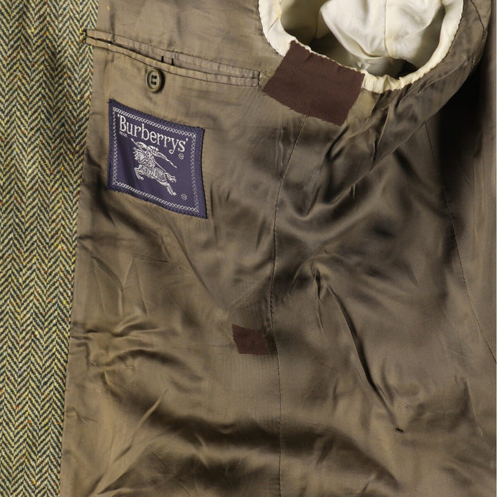 Burberry's Herringbone Wool Tailored Jacket Made in Italy Men's XL / eaa487140