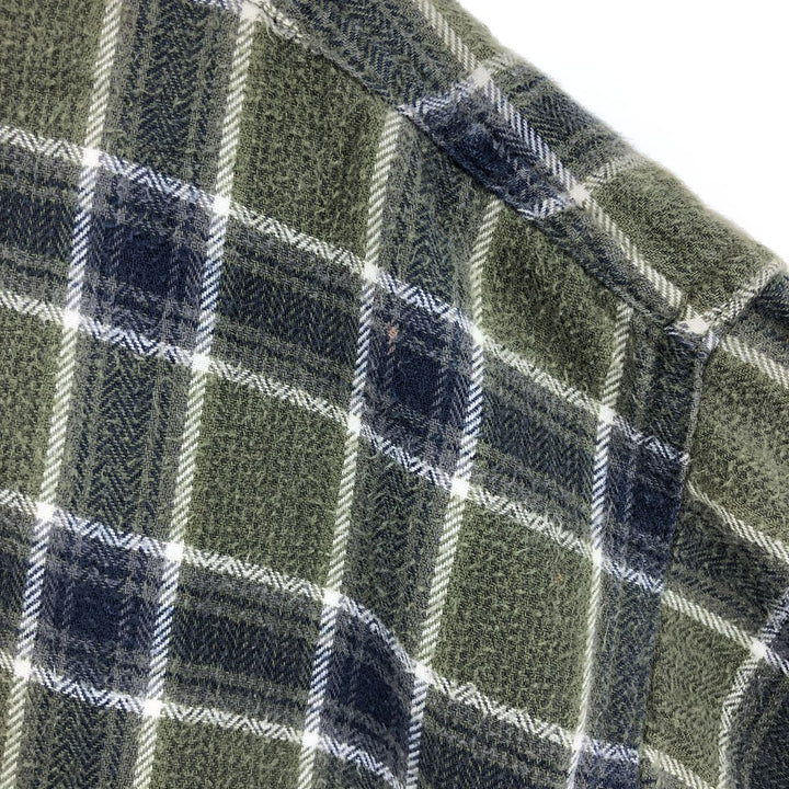 90'S Ralph Lauren Chaps Long Sleeve Button Down Light Flannel Check Shirt Men's XXL Vintage /eaa487205