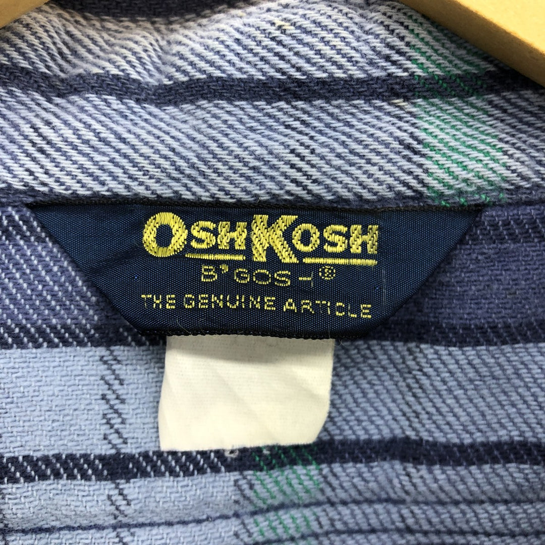 ~80'S OshKosh B'GOSH Long Sleeve Flannel Check Shirt Men's XXL Vintage /eaa487206