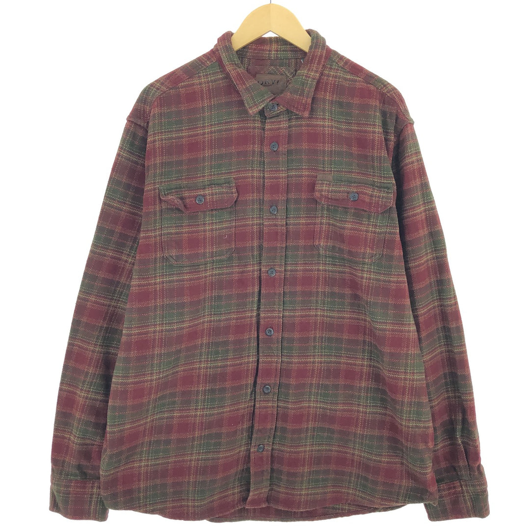 ORVIS Long Sleeve Heavy Flannel Check Shirt Men's XXL /eaa487221