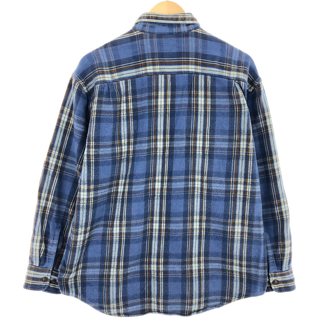 90s~ ST JOHN'S BAY Long Sleeve Heavy Flannel Check Shirt Men's L Size Vintage /eaa487223