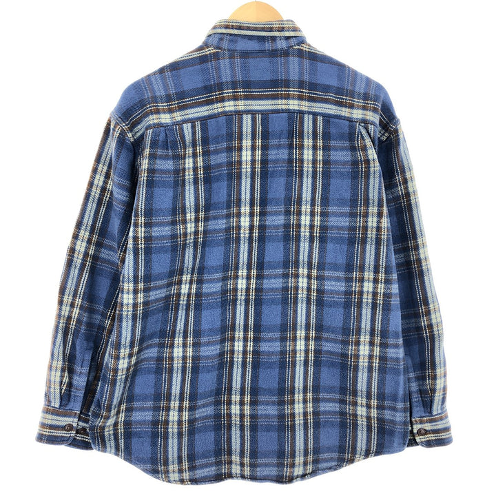 90s~ ST JOHN'S BAY Long Sleeve Heavy Flannel Check Shirt Men's L Size Vintage /eaa487223