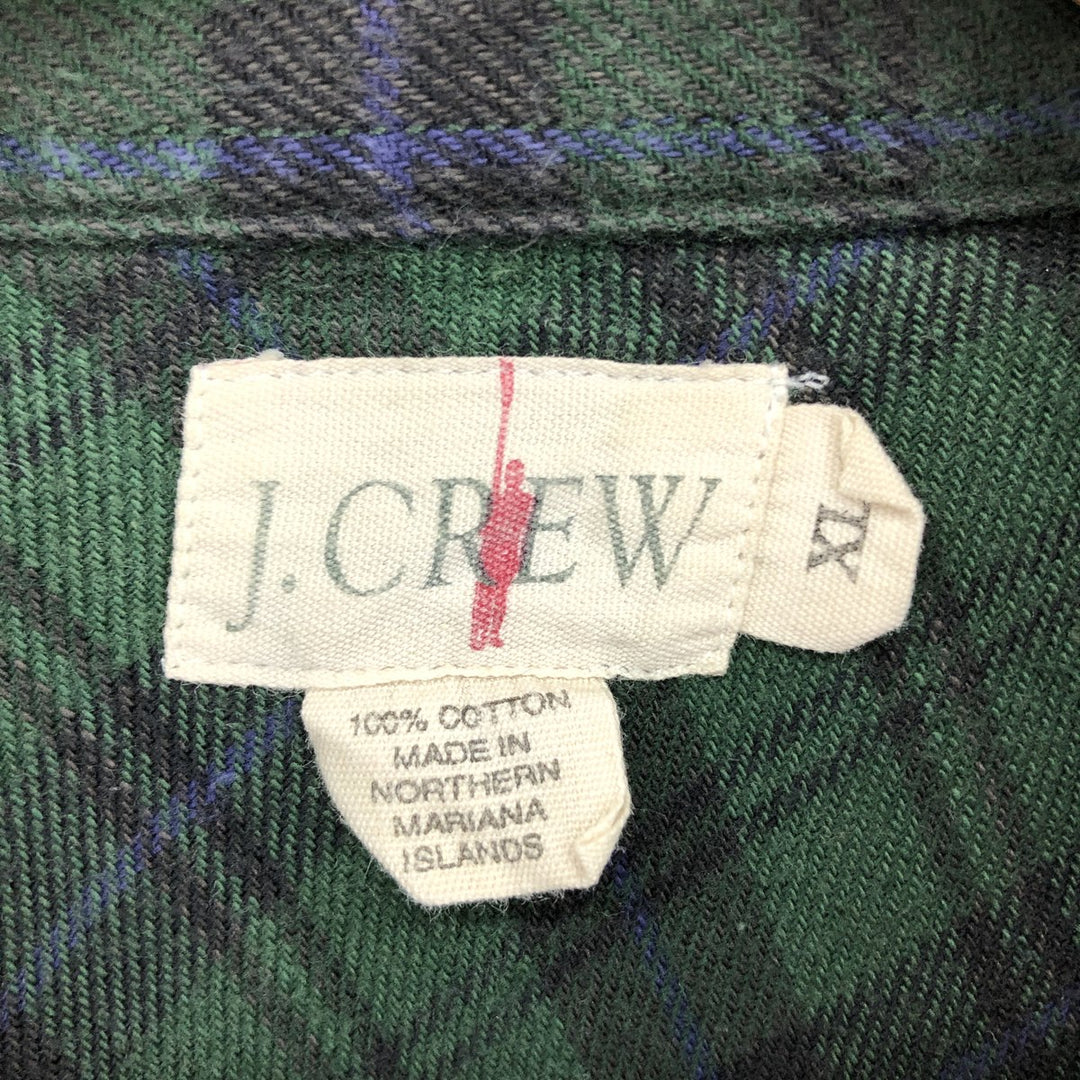 90'S J.Crew Long Sleeve Light Flannel Check Shirt Men's XL Vintage /eaa487224