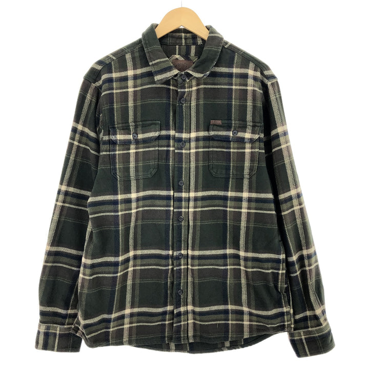 ORVIS Long Sleeve Heavy Flannel Check Shirt Men's Size L /eaa487226