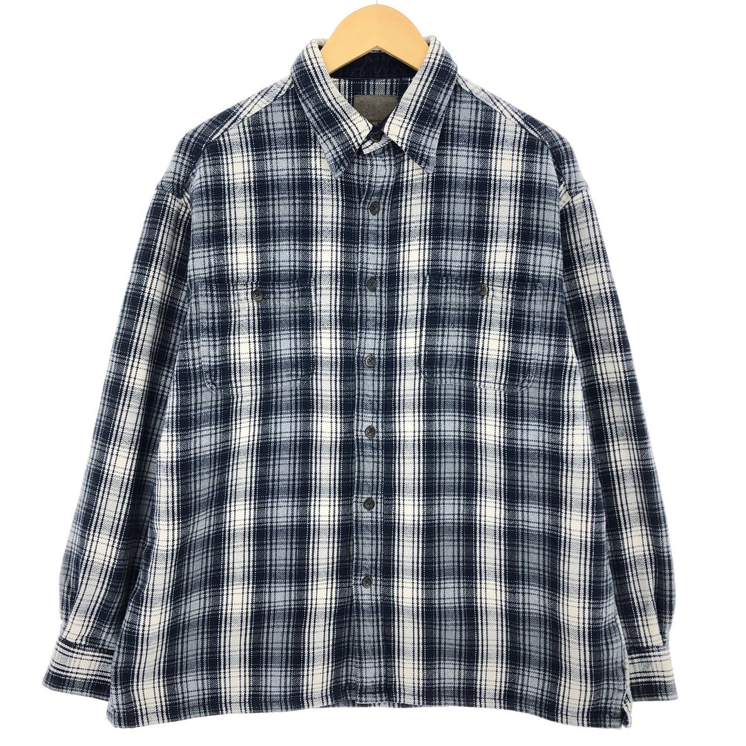 90s~ ST JOHN'S BAY Long Sleeve Flannel Check Shirt Men's Size L Vintage /eaa487227