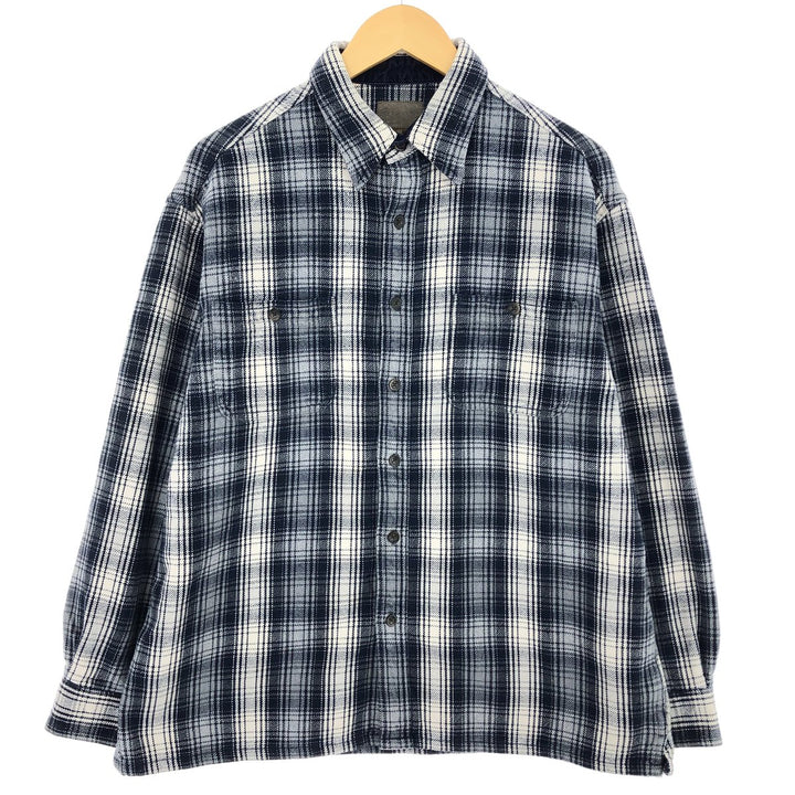 90s~ ST JOHN'S BAY Long Sleeve Flannel Check Shirt Men's Size L Vintage /eaa487227