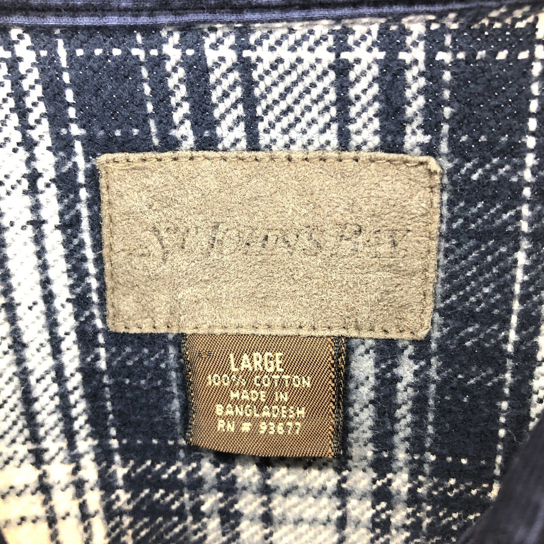 90s~ ST JOHN'S BAY Long Sleeve Flannel Check Shirt Men's Size L Vintage /eaa487227