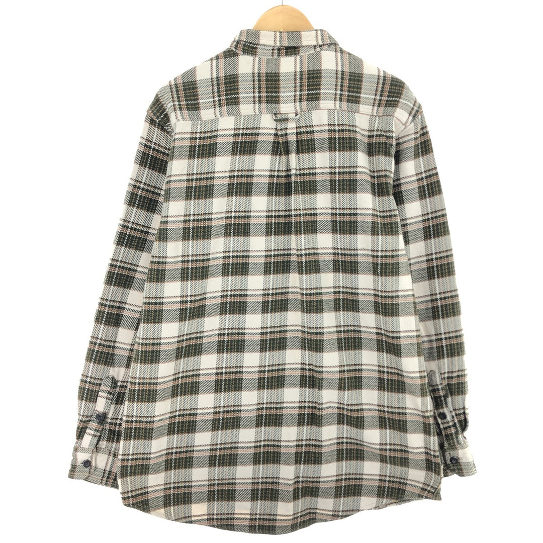 ORVIS Long Sleeve Heavy Flannel Check Shirt Men's Size L /eaa487231