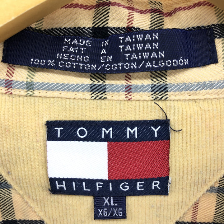 90s~ Tommy Hilfiger Long Sleeve Button-Down Check Shirt Men's XL Vintage /eaa487300