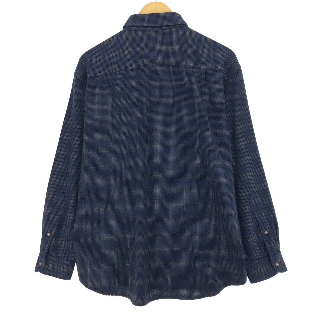00'S Pendleton Sir Pendleton Gun Club Check Wool Button Down Shirt Men's L size /eaa487325