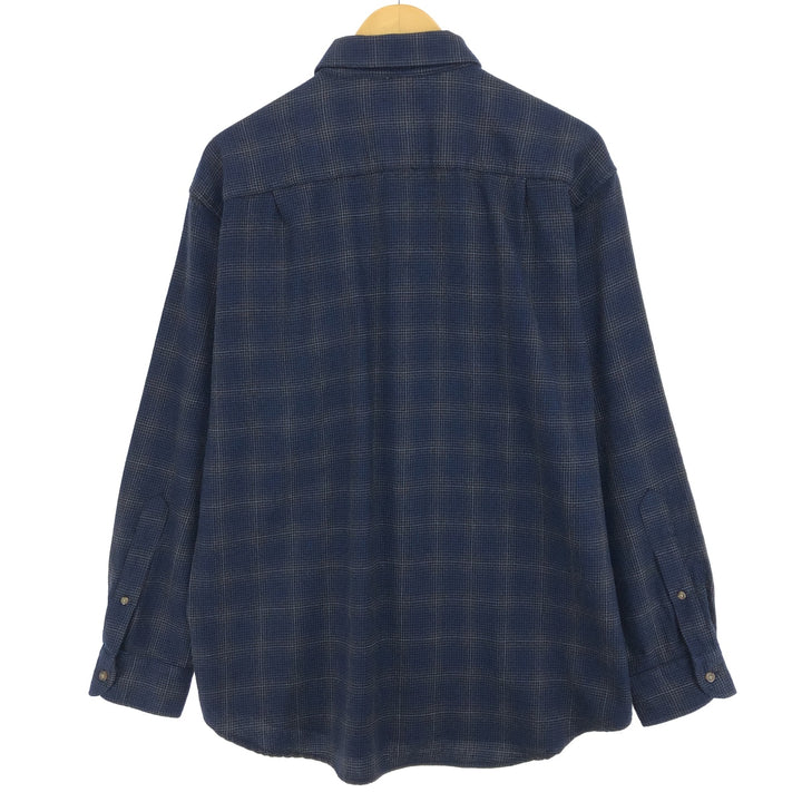 00'S Pendleton Sir Pendleton Gun Club Check Wool Button Down Shirt Men's L size /eaa487325