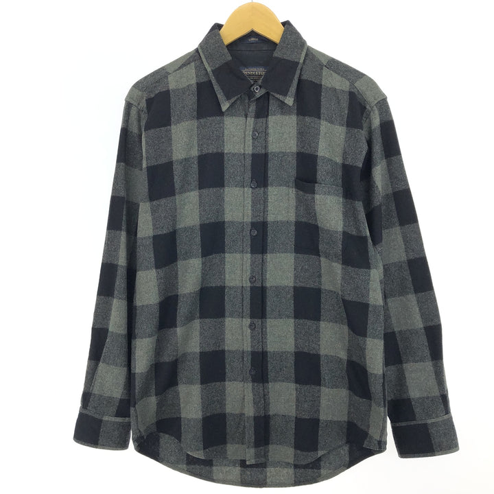 Pendleton Buffalo Check Wool Shirt, Men's M Size / eaa487328