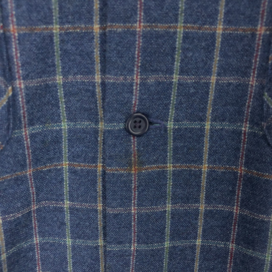 00'S Pendleton Check Pattern Wool Box Shirt Men's L size /eaa487332