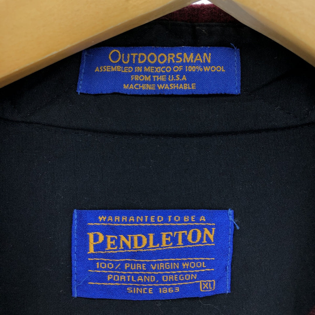 00'S Pendleton Outdoorsman wool shirt, men's XL size / eaa487351