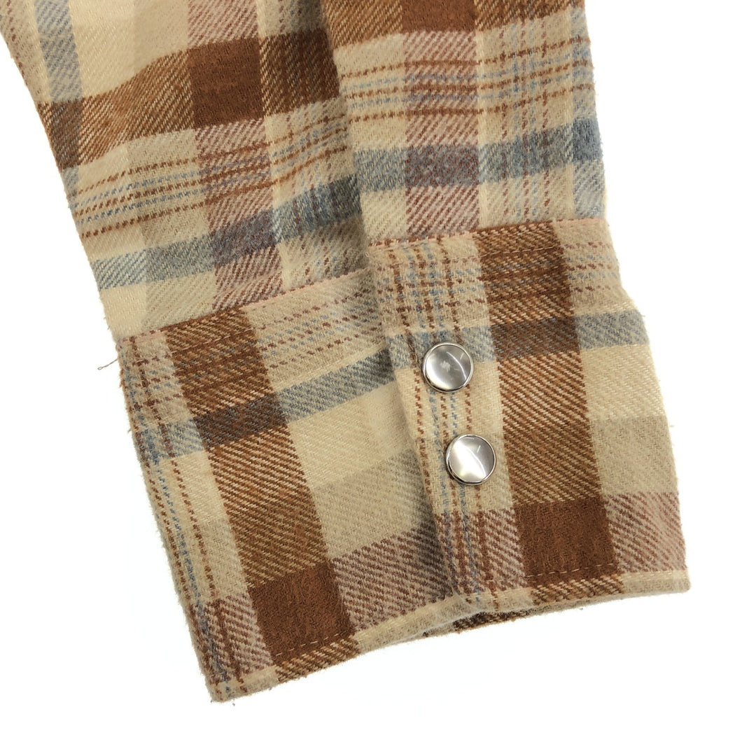 70s~ DeeCee Rangers Western flannel check shirt, made in USA, men's XL size, vintage /eaa487374