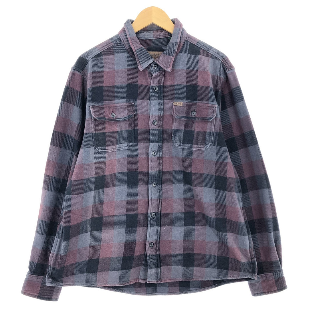 ORVIS Long Sleeve Heavy Flannel Check Shirt Men's XL /eaa487381