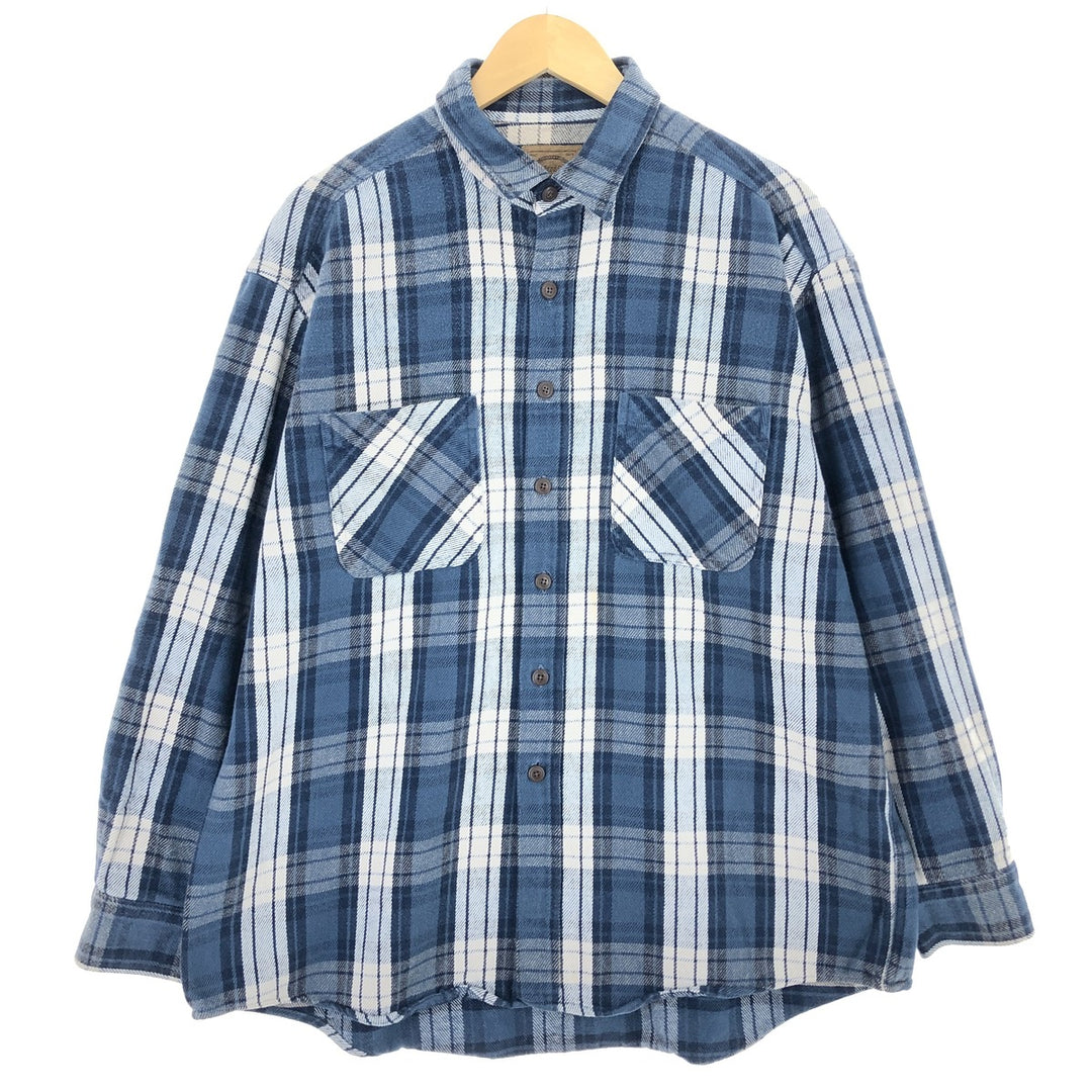 90s~ ST JOHN'S BAY Long Sleeve Flannel Check Shirt Men's XL Vintage /eaa487384