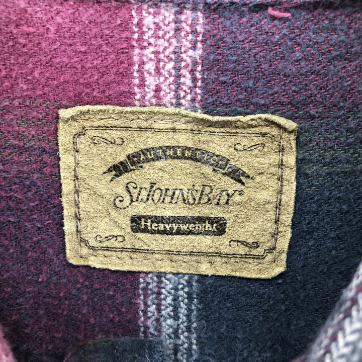 90s~ ST JOHN'S BAY Long Sleeve Button Down Flannel Check Shirt Men's L Size Vintage /eaa487387