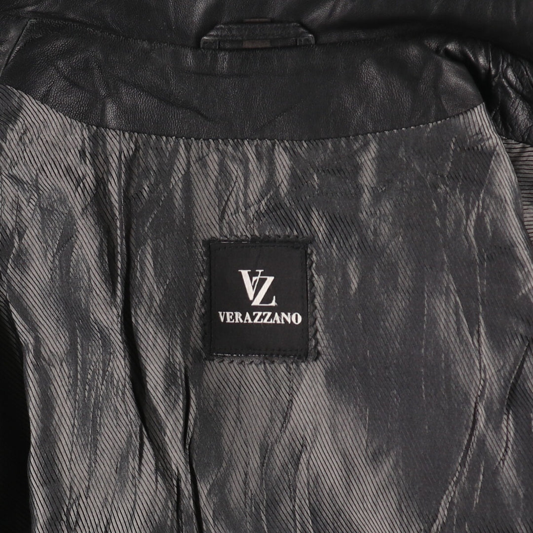 VERAZZANO Faux Leather Car Coat Men's Size L /eaa487463