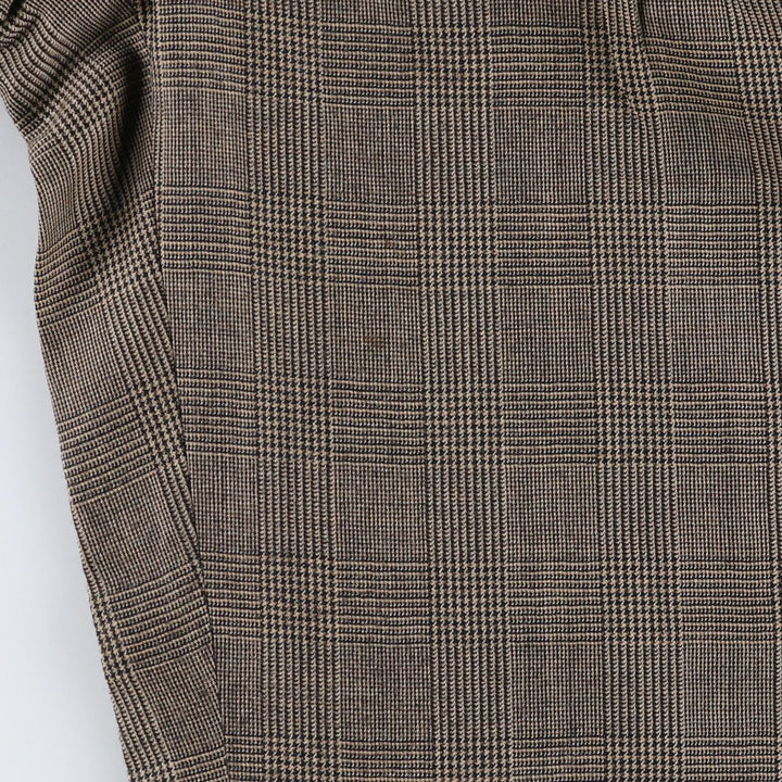 Brooks Brothers 346 Check Pattern Houndstooth Pattern Two-pleat Wool Pants Slacks Men's W34 equivalent / eaa487516