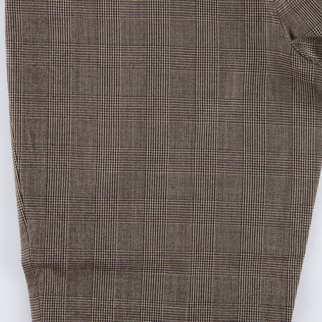 Brooks Brothers 346 Check Pattern Houndstooth Pattern Two-pleat Wool Pants Slacks Men's W34 equivalent / eaa487516