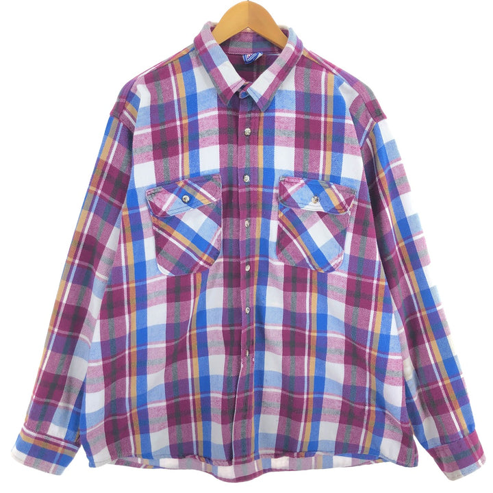 MIGHTY-MAC Check Pattern Wool Shirt Men's XXL / eaa487582