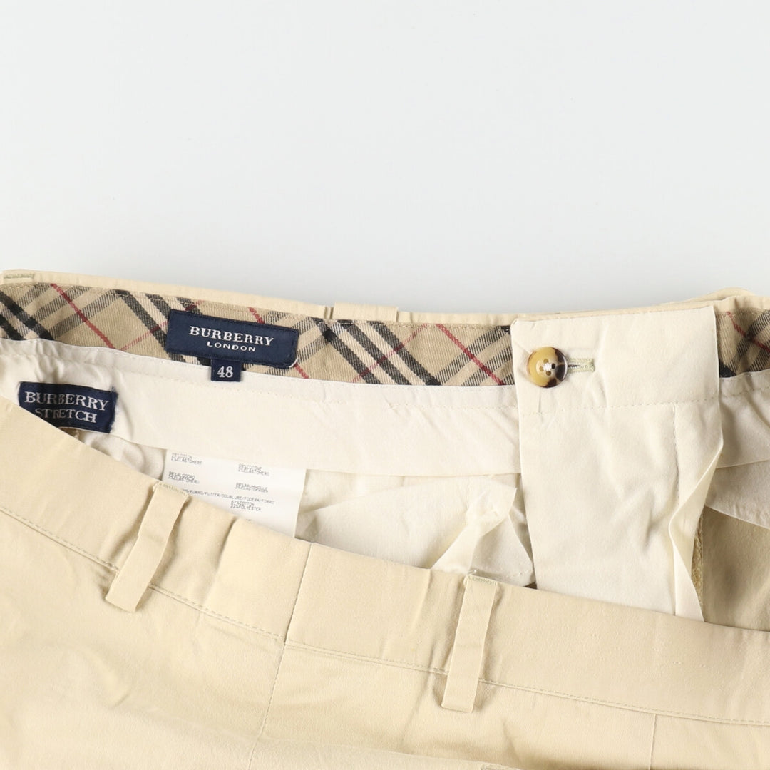 Burberry's LONDON Two-pleat cotton slacks pants for men, size W37 / eaa487644