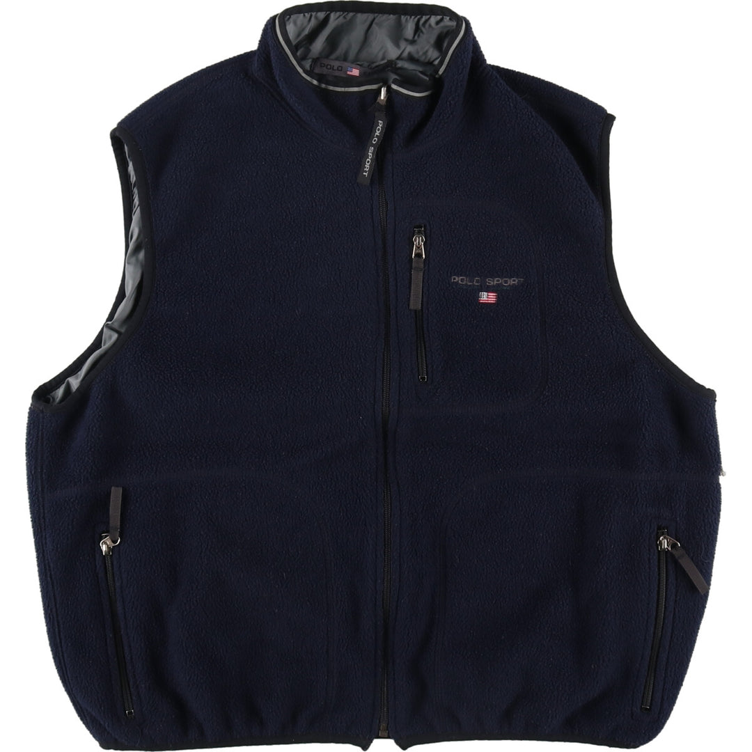 Ralph Lauren POLO SPORT reversible fleece vest made in USA, men's XXL equivalent / eaa487829