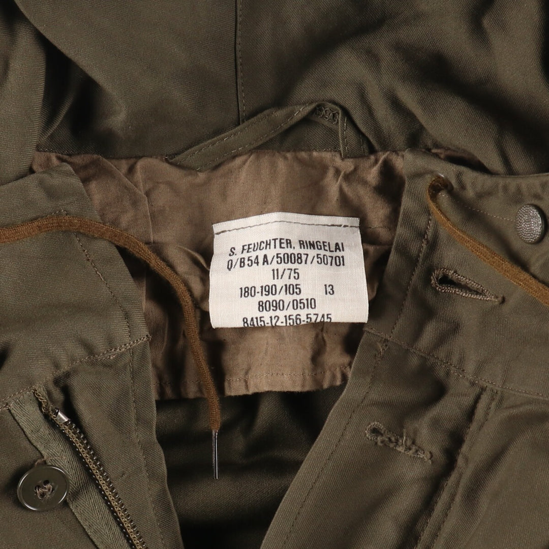 Genuine German military field parka, mod coat, 180-190 (105), equivalent to men's XL / eaa487834