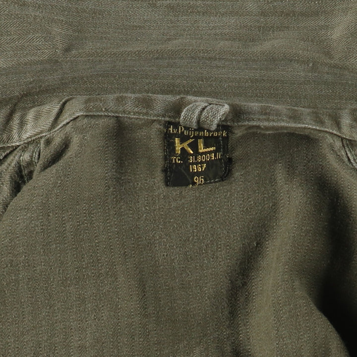 1960'S Dutch military genuine herringbone twill military field jacket 96 men's size S vintage /eaa487841