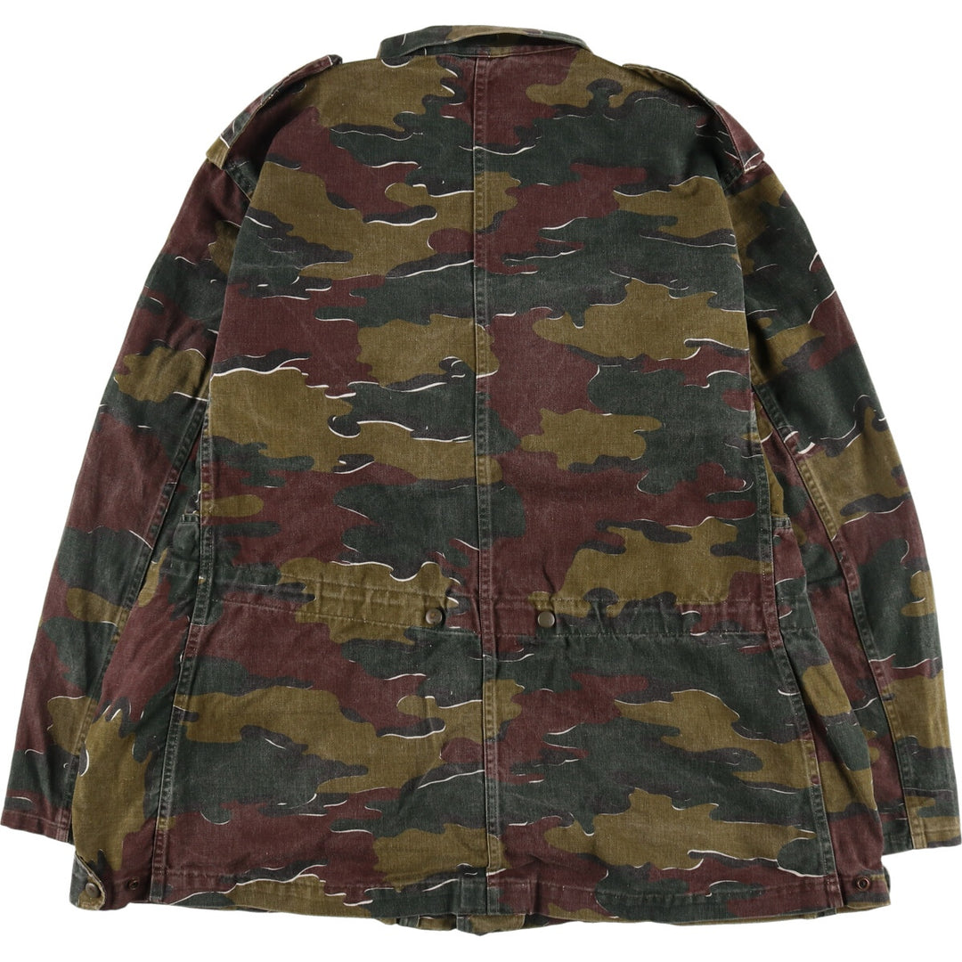 80'S Belgian Army Genuine Camouflage Pattern Jigsaw Camo Military Field Jacket Men's XL Vintage /eaa487846