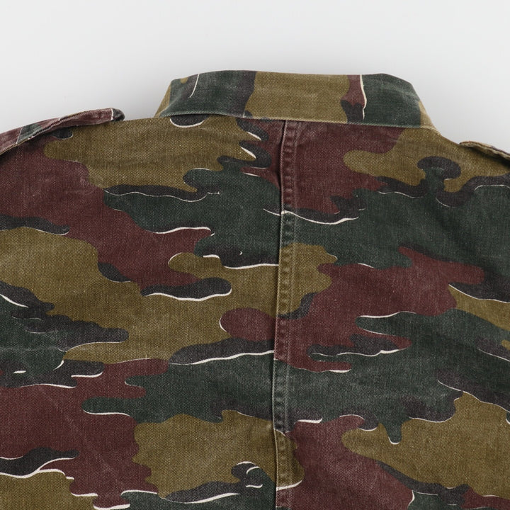 80'S Belgian Army Genuine Camouflage Pattern Jigsaw Camo Military Field Jacket Men's XL Vintage /eaa487846