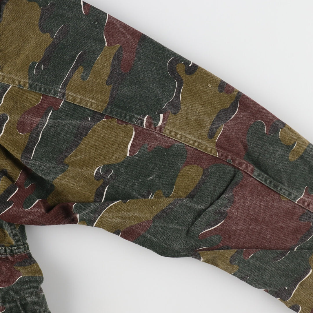 80'S Belgian Army Genuine Camouflage Pattern Jigsaw Camo Military Field Jacket Men's XL Vintage /eaa487846