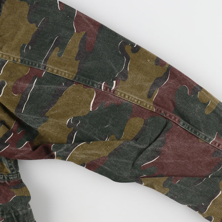 80'S Belgian Army Genuine Camouflage Pattern Jigsaw Camo Military Field Jacket Men's XL Vintage /eaa487846