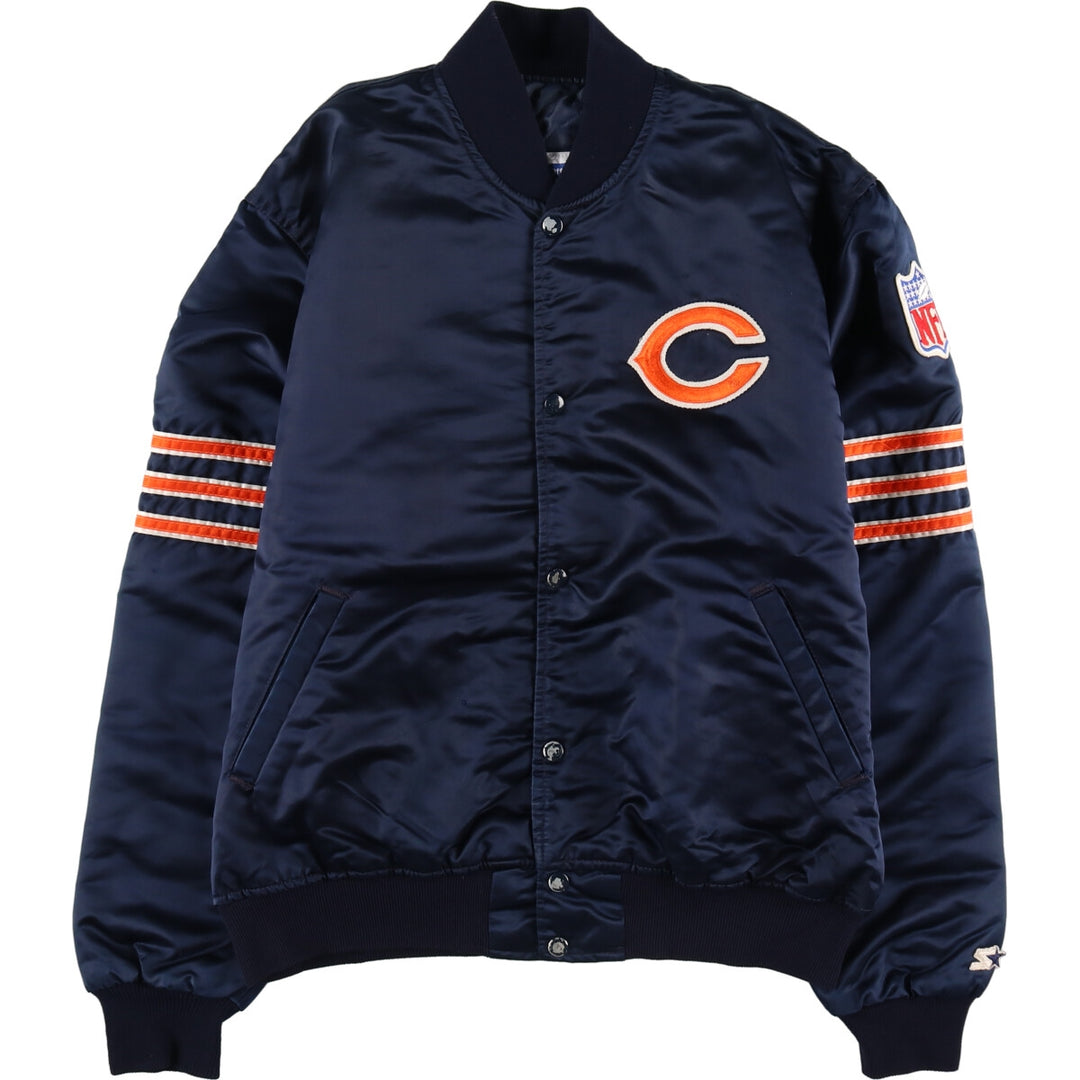 90'S Starter NFL Chicago Bears Nylon Stadium Jacket Award Jacket Varsity Jacket Made in USA Men's L size /eaa487889