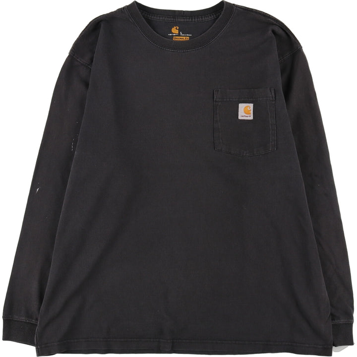 Carhartt ORIGINAL FIT Plain Pocket Long T-Shirt Long T Men's L size / eaa487941