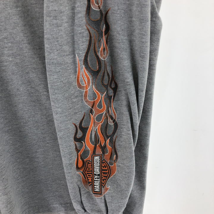 00'S Harley-Davidson Fire Pattern Long T-Shirt, Men's XL Size / eaa487966