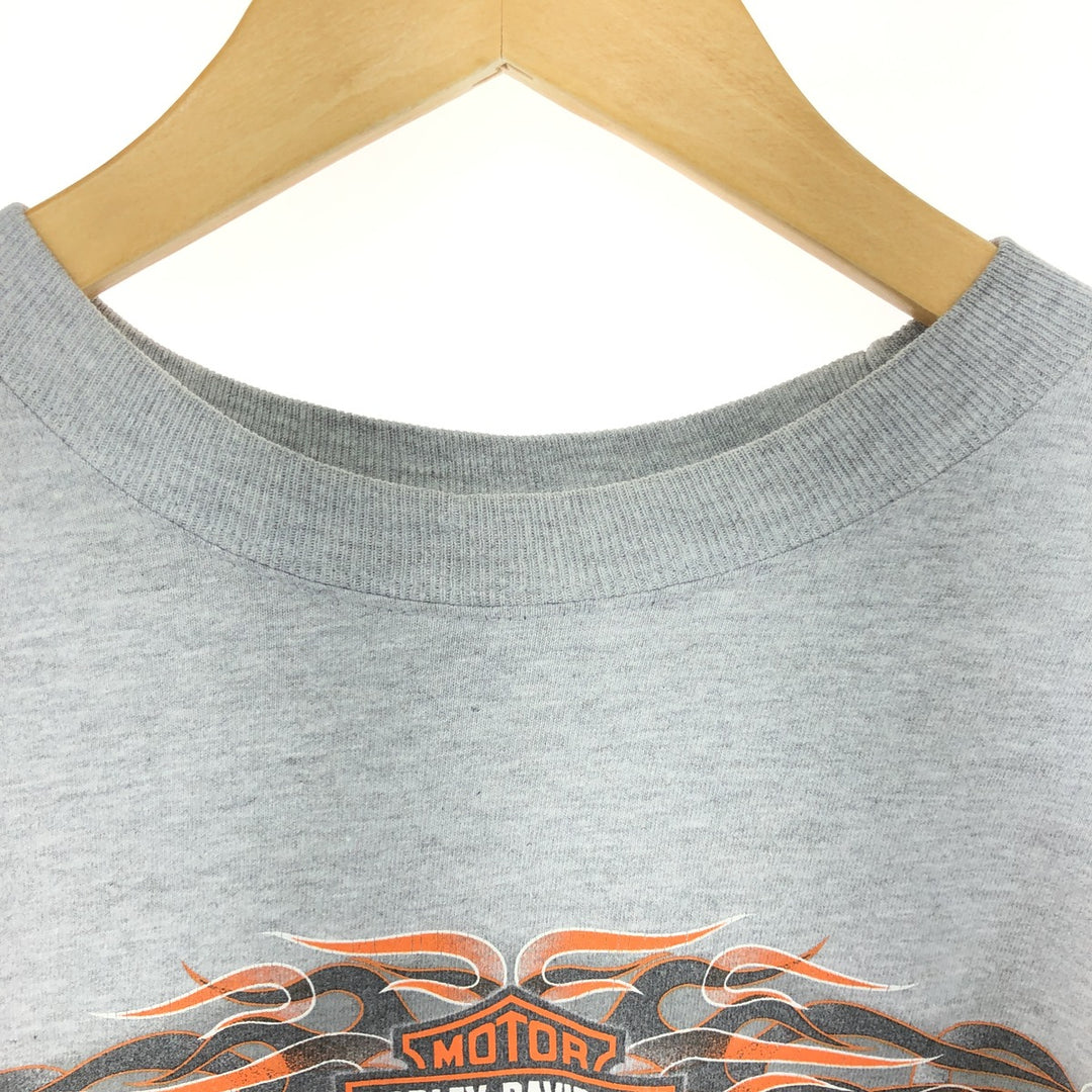 00'S Harley-Davidson Fire Pattern Long T-Shirt, Men's XL Size / eaa487966