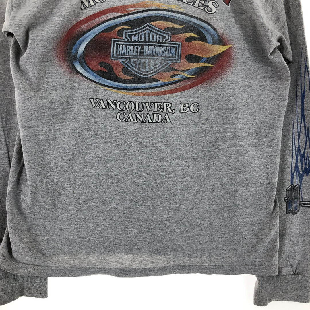 00'S Harley-Davidson Long Sleeve T-Shirt Made in Canada Men's M /eaa487969