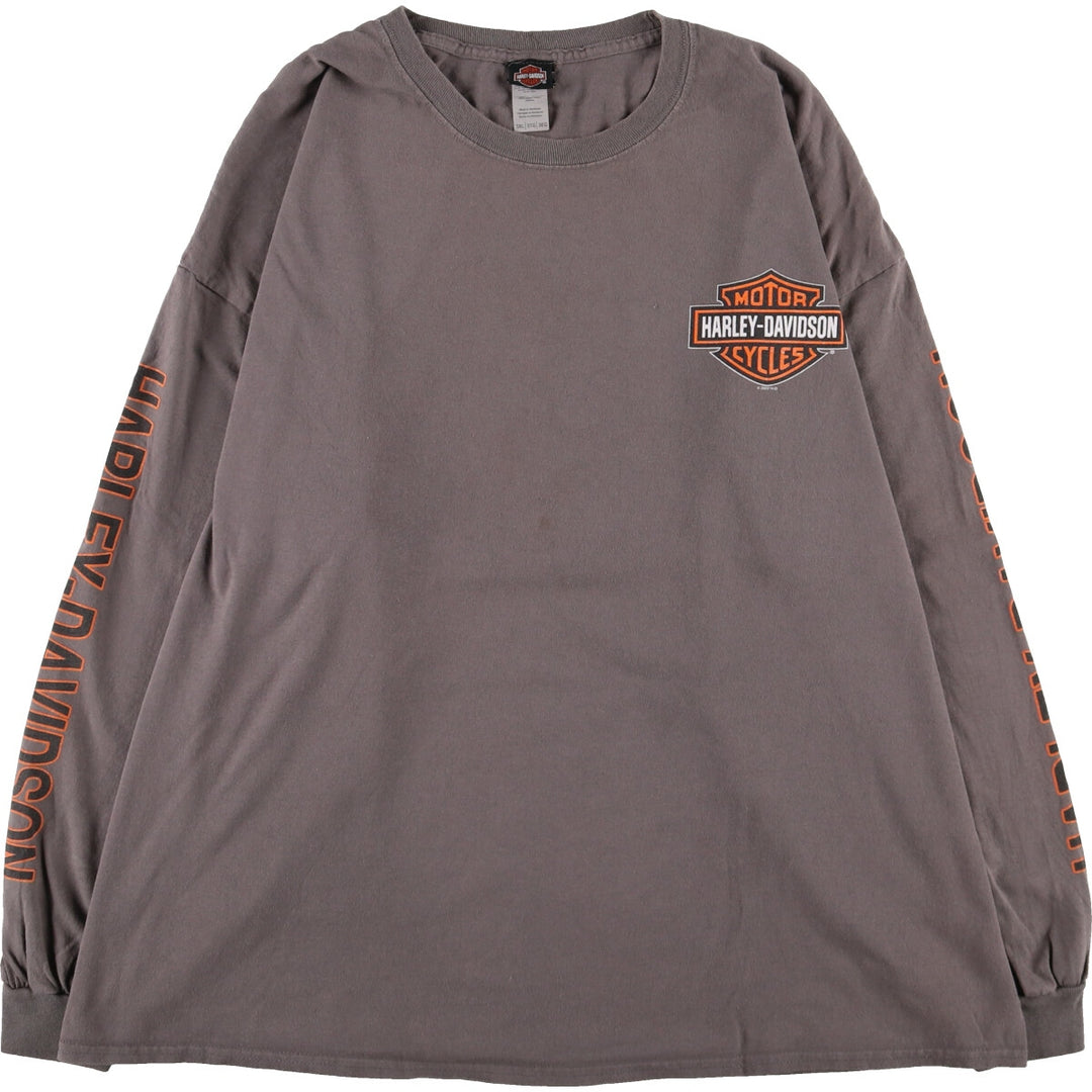 Big size Harley-Davidson back print long T-shirt, men's XXXL equivalent / eaa487976