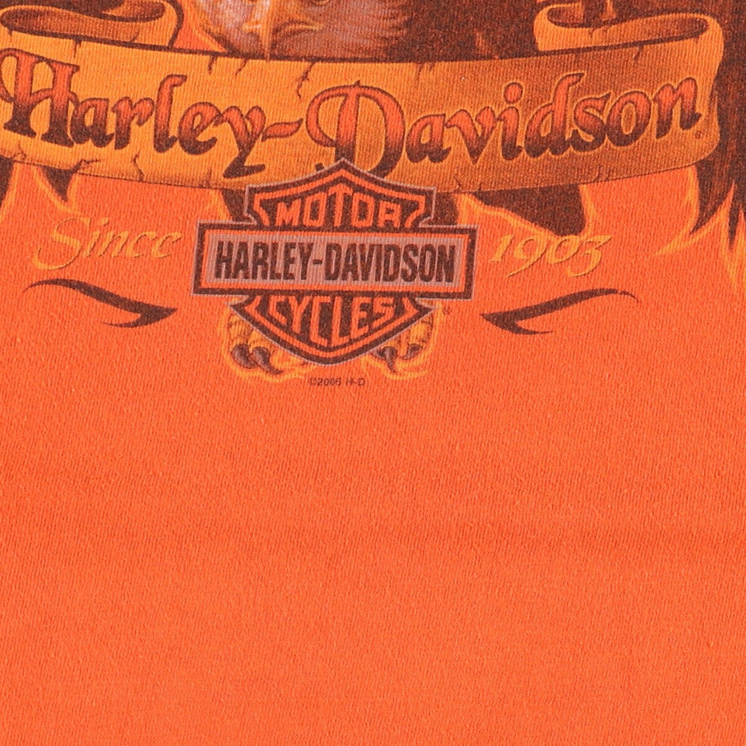 00'S Harley-Davidson Eagle Pattern Long T-shirt Made in USA Men's XL /eaa487978