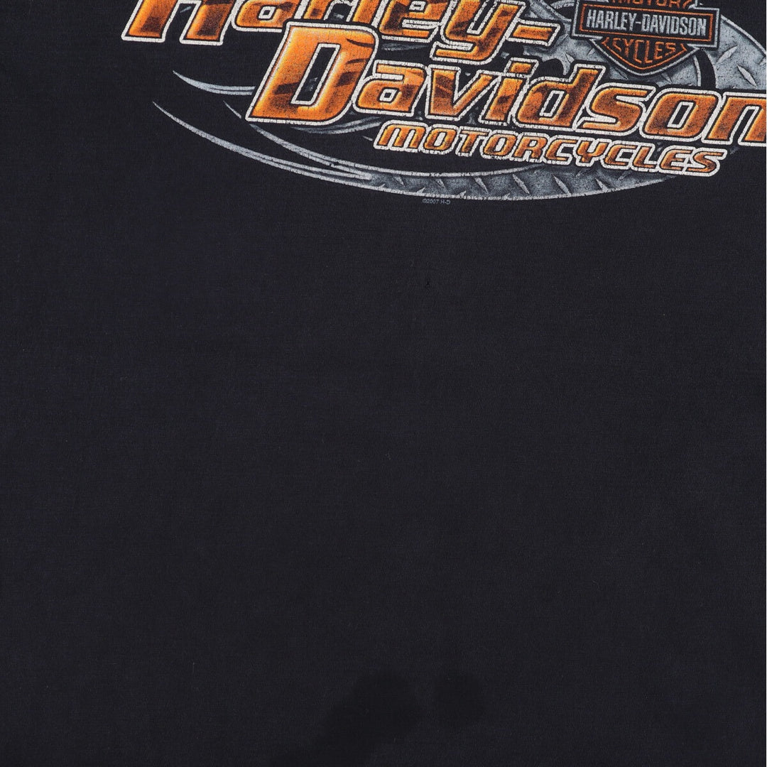 00'S Harley-Davidson Cut-off Long T-Shirt, Made in USA, Men's XL /eaa487981